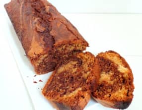 Cake vanille et chocolat au lait