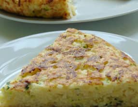 Frittata de riz aux courgettes