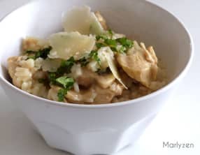 Risotto express au poulet et aux champignons