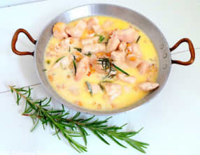 Filets de poulet au miel, romarin et parmesan