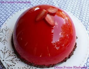 Dôme Fraise Rhubarbe