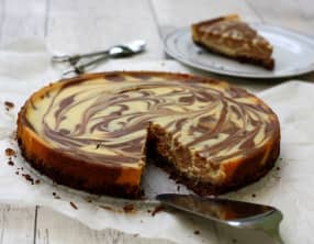 Cheesecake marbré aux deux chocolats