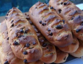 Pain viennois aux pépites de chocolat