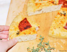 Focaccia chorizo et paprika