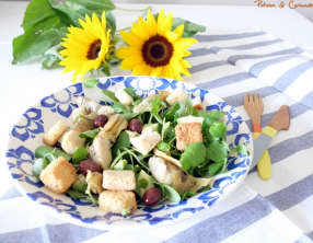 Salade au cresson de fontaine, artichauts grillés et avocat