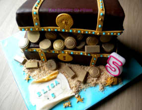 Gâteau Le coffre au trésor d'Elisa