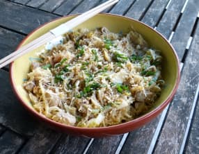 Nouilles de riz au filet mignon de porc