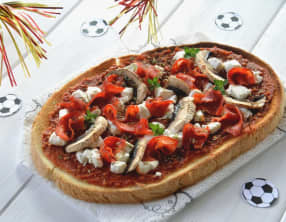 Bruschetta chorizo chèvre tomate