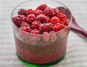 Mousse au chocolat aux framboises