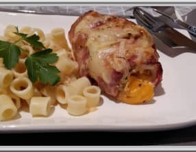 Escalopes de dinde roulées au cheddar et lard