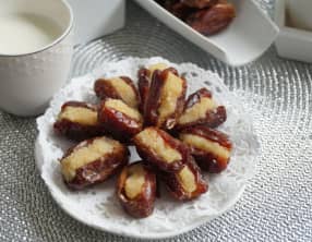 Dattes fourrées à la pâte d’amande maison