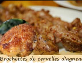 Brochettes de cervelles d'agneau au beurre