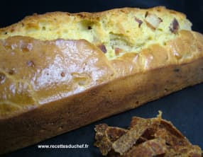 Cake au boudin blanc et pâte de fruit pomme-chia