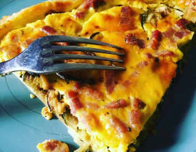 Tarte à la courgette et aux lardons express