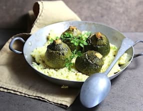 Courgettes farcies de verdure et ricotta