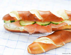 Mauricette saumon, chèvre et concombre