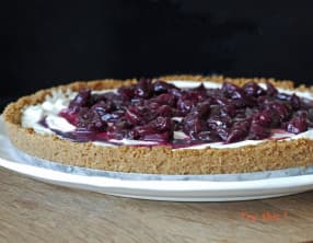 Tarte aux cerises façon cheesecake