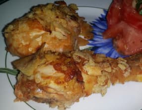 Poulet aux chips au four