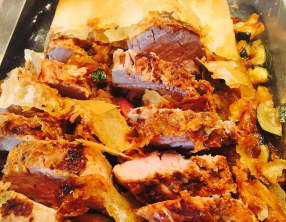 Filet mignon de porc express en pâte filo