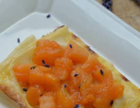 Croustillant de Melon, Miel d'arbousier et Lavande