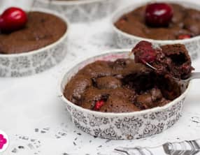 Fondants au chocolat et aux cerises