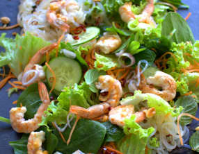 Salade asiatique de crevettes