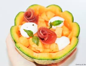 Melon, mozzarella et bresaola