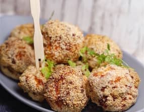 Boulettes de poulet sauce au fromage blanc