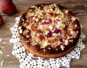 Tarte amandine à la pêche