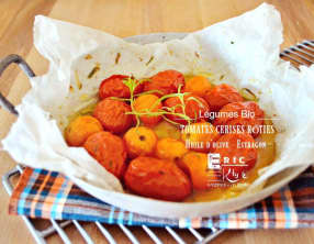 Tomates cerises rôties à l'huile d'olive et estragon