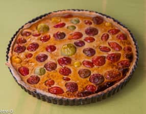 Tarte au thon et tomates cerises