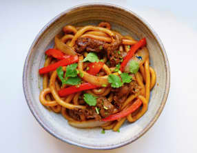 Udons Sautés au Boeuf Satay