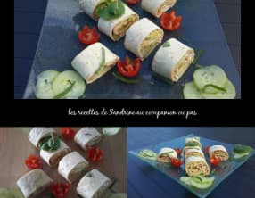 Wrap d'été concombre avocat miettes de crabe