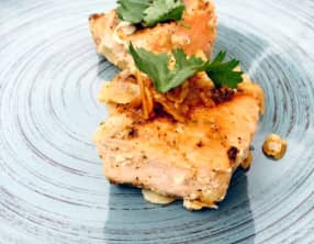 Pavés de saumon au miel et au ras el hanout