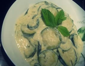 Courgettes mijotées à la menthe