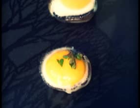 ​ Champignons farcis aux oeufs de cailles