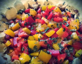 Salade poivrons mozzarella