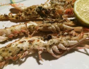Langoustines grillées et panées