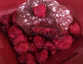 Fondants light aux framboises
