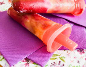 Popsicles framboises et melon