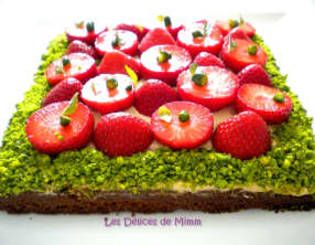 Sablé breton, fraises et caramel au beurre salé de Christophe Adam