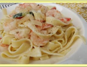 Crevettes au curry vert