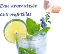 Eau aromatisée aux myrtilles