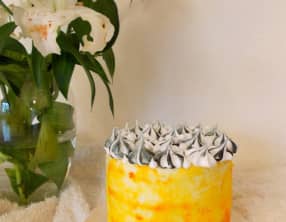 Laye cake meringué citron pavot