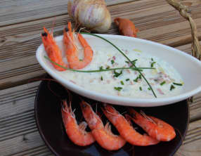 Crevettes à la lyonnaise