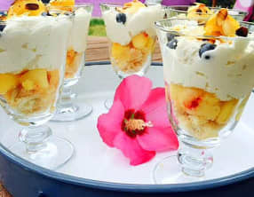 Verrines express nectarines myrtilles