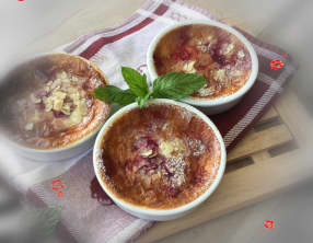 Clafoutis financiers aux framboises