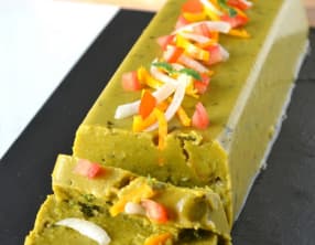 Terrine lentilles corail, courgette et aubergine