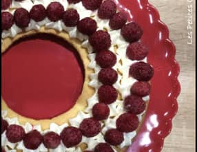 Tarte aux framboises renversante d'après Lucy Dauchy