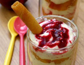 Verrine expresse façon pêche melba